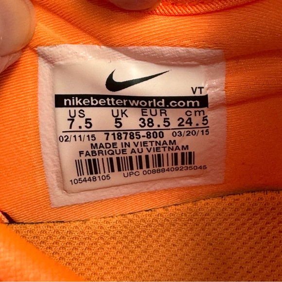 Nike Free 5.0 TR Flyknit Women’s Shoes Size 7.5 Color Citrus - Picture 11 of 16